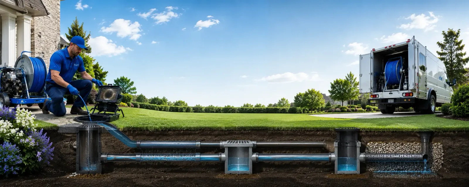 Outdoor drain cleaning information for Perkiomenville, PA